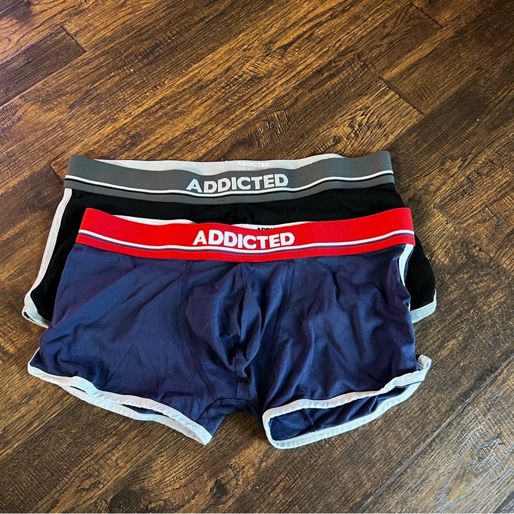 Two Pair Addicted Squarecut Trunk Underwear- Nearly New - Euro Size XXXL/3XL